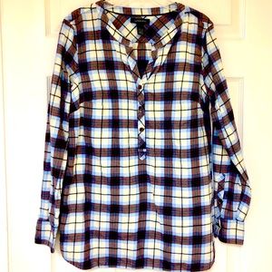 Lands End Flannel Tunic-style shirt. Size 6.